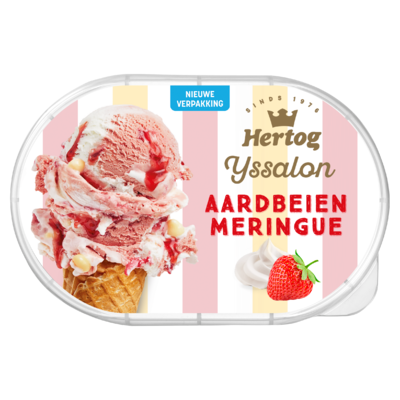 Hertog Ijs Ijssalon Aardbeien Meringue 900 ml