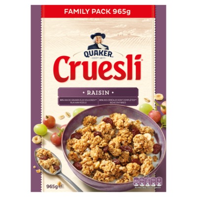 Quaker Cruesli granen en rozijnen 965 gram