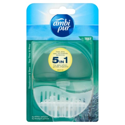 Ambi Pur Tea Tree & Pine toiletblok houder met 1 navulling