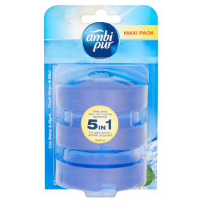 Ambi Pur Toiletblok Fresh Water & Mint Navulling 3 x 55 ml