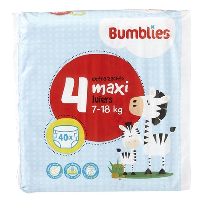 Bumblies Luiers 4 Maxi 7-18 kg 40 Stuks