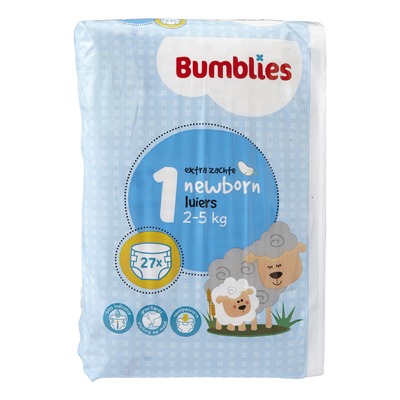 Bumblies Luiers 1 Newborn 2-5 kg 27 Stuks