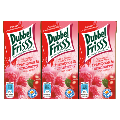 DubbelFrisss Framboos & Cranberry 6 x 0,2 L