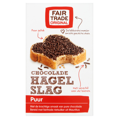 Fair Trade Original Chocolade Hagelslag Puur 400 g