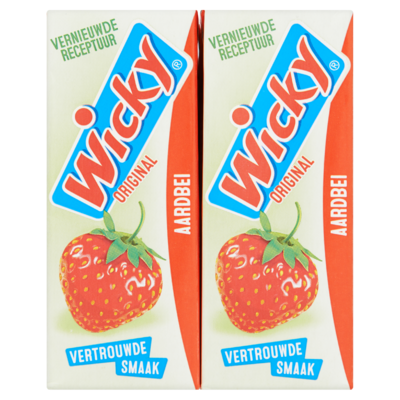Wicky Original Aardbei 10 x 0,20 L