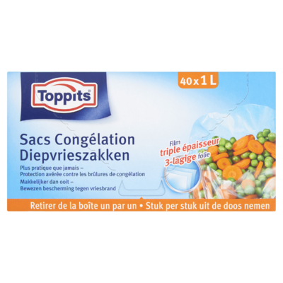 Toppits Diepvrieszakken 40 x 1 L