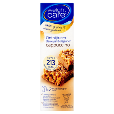Weight Care Ontbijtreep Cappuccino 2 x 58 g