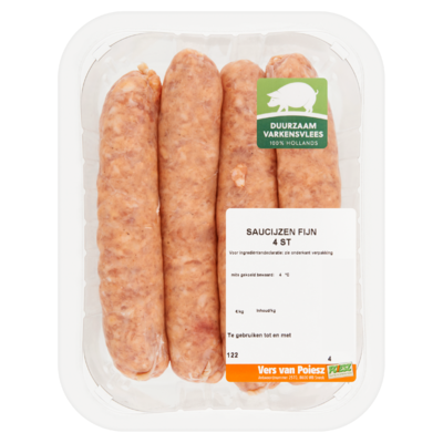 Poiesz Saucijzen Fijn 4 Stuks