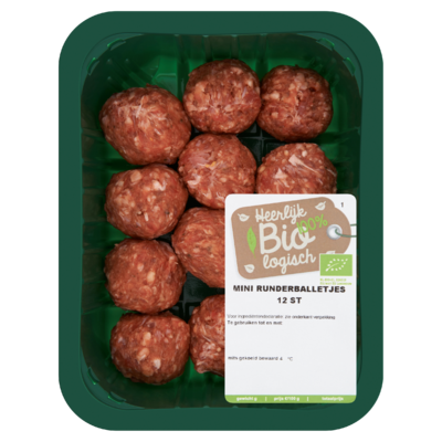 Biologisch Runderballetjes 12 Stuks