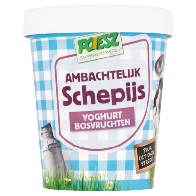 Poiesz Ambachtelijk Schepijs Yoghurt Bosvruchten 500 ml