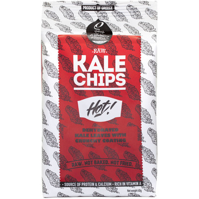 Rho Foods Kale chips hot