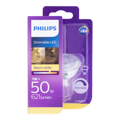 Philips Lamp LED 50W MR 16 WW 36D