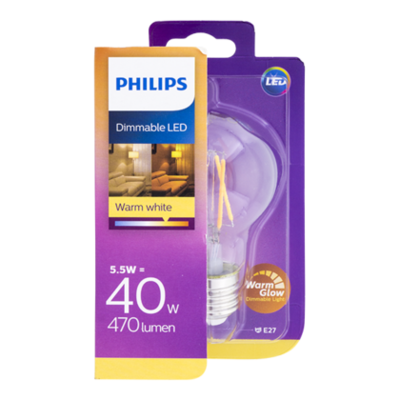 Philips Lamp LED Classic 40W A60 E27 WW CL