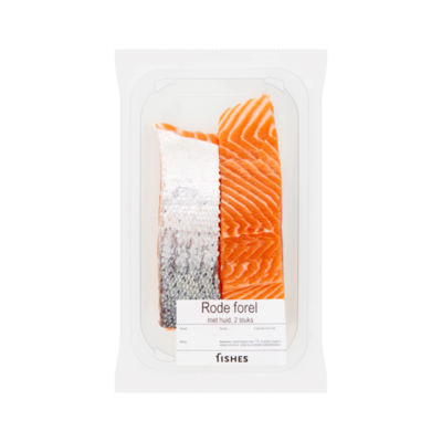 Fishes Rode Forel met Huid 2 Stuks