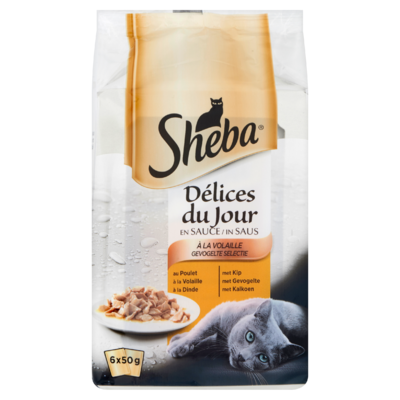 Sheba Délices du Jour Gevogelte Selectie in Saus 6 x 50 g
