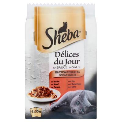 Sheba Délices du Jour Traiteur Selectie in Saus 6 x 50 g
