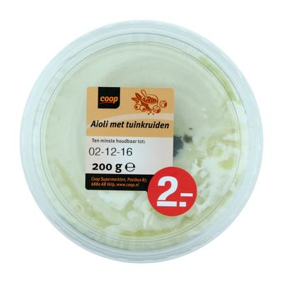 Huismerk Aioli Met Tuinkruiden Pl