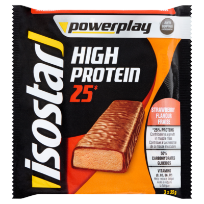 Isostar Powerplay High Protein Strawberry Flavour 3 x 35 g