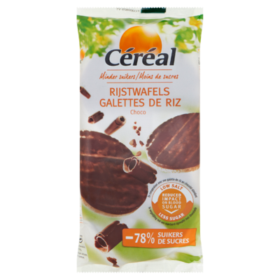 Céréal Minder Suikers Rijstwafels Choco 95 g