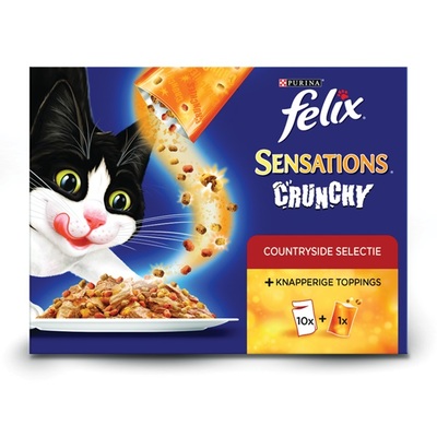 Felix sensations crunchy kattenvoer countryside selection