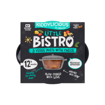 Kiddylicious Little Bistro Vegetarische Pasta met Kaas 12+ Maanden