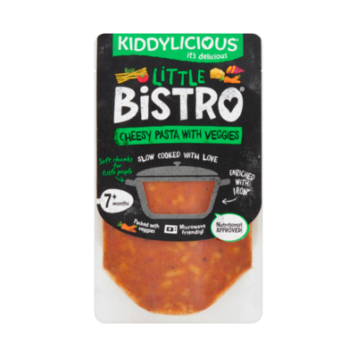 Kiddylicious Little Bistro Pasta met Groenten en Kaas 7+ Maanden