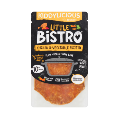Kiddylicious Little Bistro Kip & Groenten Risotto 10+ Maanden