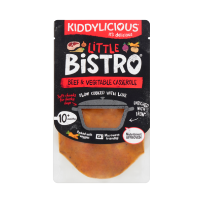 Kiddylicious Little Bistro Rundergehakt & Groenten Ovenschotel 10+ Maanden