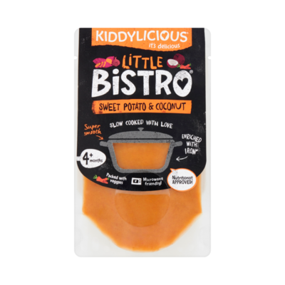 Kiddylicious Little Bistro Zoete Aardappel & Kokosnoot 4+ Maanden