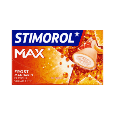Stimorol Max Frost Mandarin Flavour Sugar Free Gum 10 Stuks