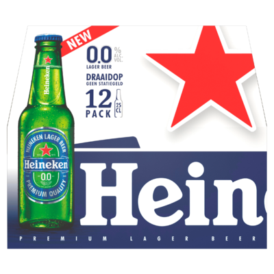 Heineken 0.0 Alcoholvrij Bier Fles 12 x 25 cl