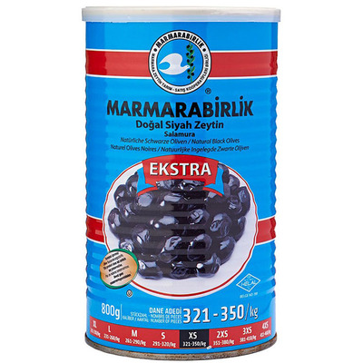 Marmarabirlik Zwarte olijven xs