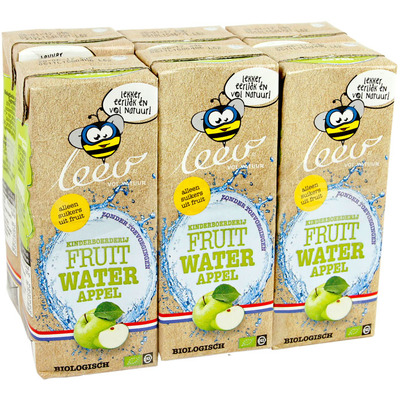 Leev Fruitwater aardbei-kers biologisch