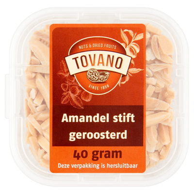Tovano Amandel Stift Geroosterd 40 g