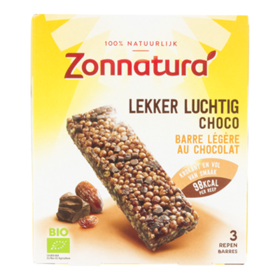 Zonnatura Reep lekker luchtig chocolade bio