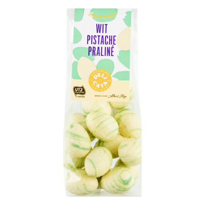 Huismerk Paaseitjes wit pistache praliné