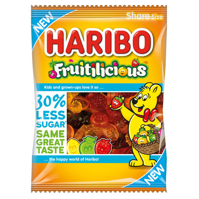 Haribo Fruitilicious 30% minder suiker