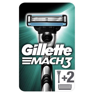 Gillette Mach3 scheersysteem + 2 navulmesjes