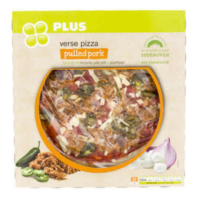 Huismerk Pizza pulled pork