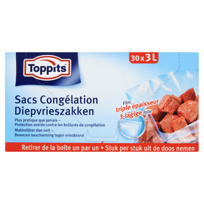 Toppits Diepvrieszakken 30 x 3 L