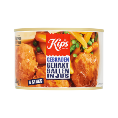 Kips Gebraden Gehaktballen in Jus 4 Stuks
