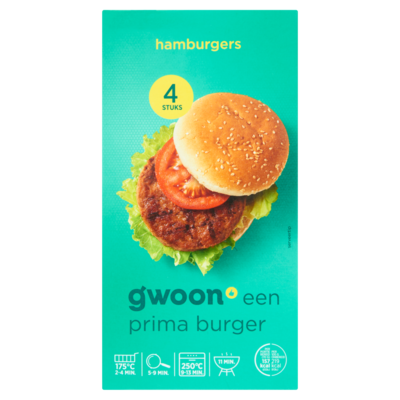g'woon Hamburgers 4 x 70 g