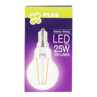 Huismerk Lamp 25W Kogel kleine fitting helder