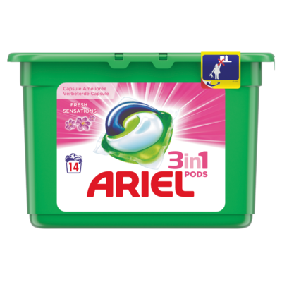 Ariel Vloeibaar wasmiddel pods fresh sensation pink