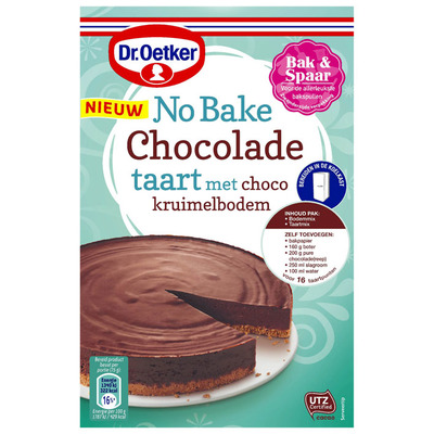 Dr. Oetker No bake chocolade taart