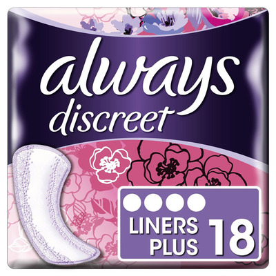 Always Discreet liners plus