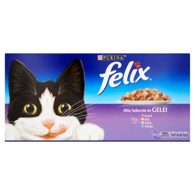 Felix pouch mix selectie in gelei 44-pack