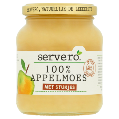 Servero 100% Appelmoes met Stukjes 345 g