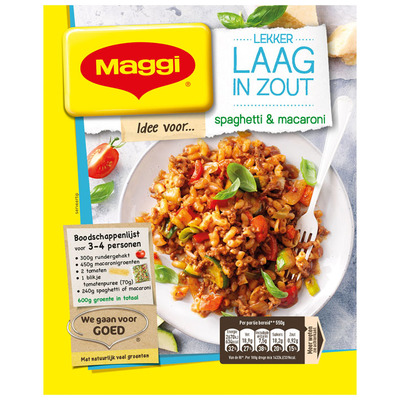Maggi Lekker laag in zout spaghetti & mac