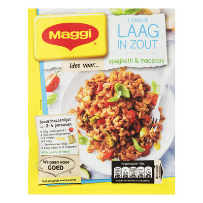 Maggi Lekker laag in zout spaghetti & mac